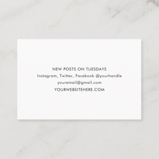 Minimalistisch Terrazzo Print - Modernes Business Visitenkarte (Rückseite)