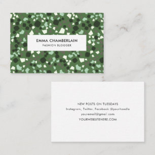 Minimalistisch Terrazzo Print - Modernes Business Visitenkarte