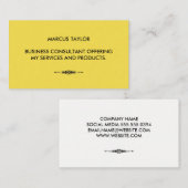 Minimalistisch Textuell mit verziertem Element Gel Visitenkarte (Vorne/Hinten)