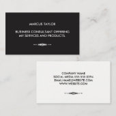Minimalistisch Textuell mit verziertem Element Visitenkarte (Vorne/Hinten)