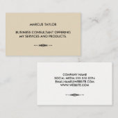 Minimalistisch Textuell mit verziertem Element Visitenkarte (Vorne/Hinten)