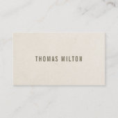 Minimalistisch Textur Beige Berater Brown Visitenkarte (Vorderseite)