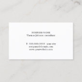 Minimalistisch Texture Beige Consultant Visitenkarte (Rückseite)