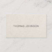 Minimalistisch Texture Beige Consultant Visitenkarte (Vorderseite)