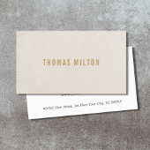 Minimalistisch Texture Beige Consultant Visitenkarte