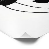 Minimalistisch-Tinte-Blume Blumengestapel Fotodruck (Ecke)