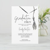 Minimalistisch-Tinte-Kalligrafie-Abschluss Einladung (Stehend Vorderseite)