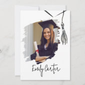 Minimalistisch-Tinte-Kalligrafie-Abschluss Einladung (Rückseite)