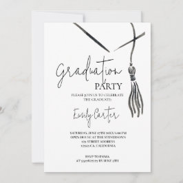 Minimalistisch-Tinte-Kalligrafie-Abschluss Einladung