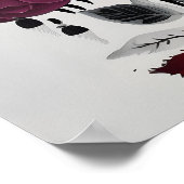 Minimalistisch-Tinte-Rose Abstraktes Blumendesign Poster (Ecke)