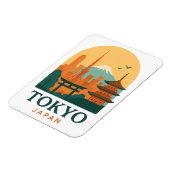 Minimalistisch Tokyo Japan Travel Souvenir Magnet (Linke Seite)