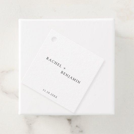 Minimalistisch Traditionelle Einfache Schwarz-weiß Geschenkanhänger (Beispiel)