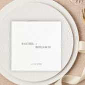 Minimalistisch Traditionelle Einfache Schwarz-weiß Serviette