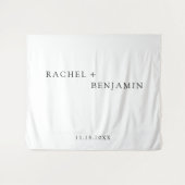 Minimalistisch Traditionelle Einfache Schwarz-weiß Wandteppich (Vorderseite (Horizontal))