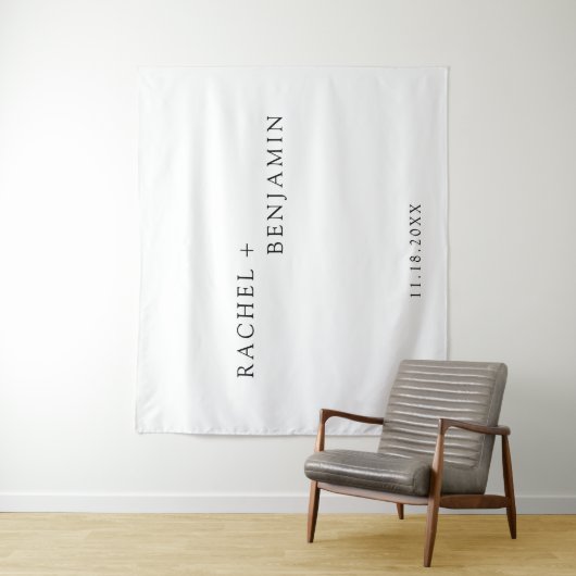 Minimalistisch Traditionelle Einfache Schwarz-weiß Wandteppich (Beispiel)