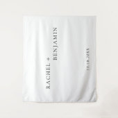 Minimalistisch Traditionelle Einfache Schwarz-weiß Wandteppich (Vorderseite)