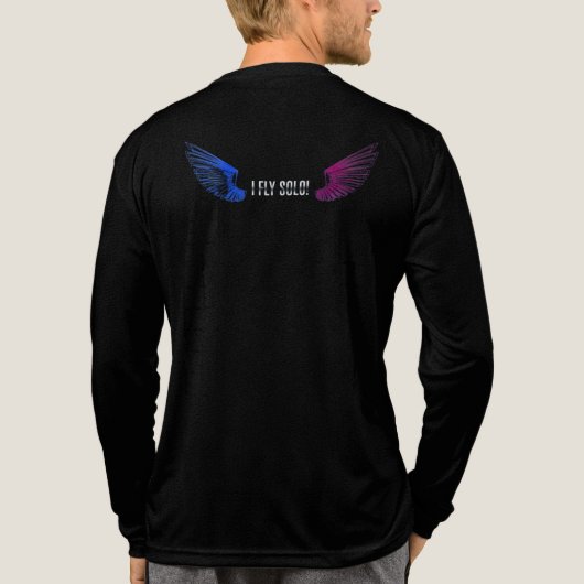 Minimalistisch _Travel _Design - I_Fly_Solo Tri-Blend Shirt (Rückseite)