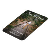 Minimalistisch Trendy Ersetzen Foto Save the Date Magnet (Linke Seite)