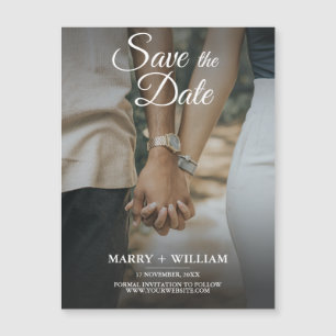 Minimalistisch Trendy Ersetzen Foto Save the Date Magnetkarte