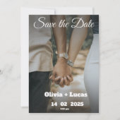 Minimalistisch Trendy Foto Save the Date Card Einl Einladung (Vorderseite)