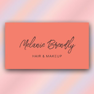 Minimalistisch trendy Modern Orange Business Card Visitenkarte