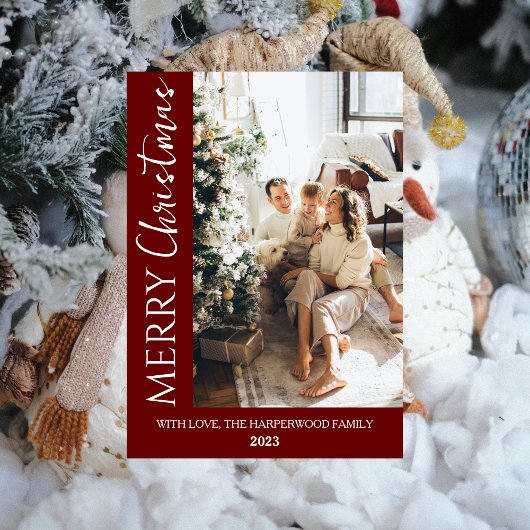 Minimalistisch Trendy Modernes Foto Weihnachten