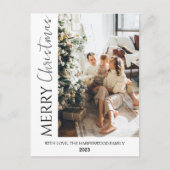 Minimalistisch Trendy Modernes Foto Weihnachten (Vorderseite)