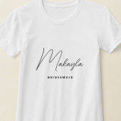Minimalistisch Trendy Personalisiert Bridesmaid T-Shirt