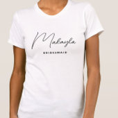 Minimalistisch Trendy Personalisiert Bridesmaid T-Shirt