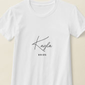 Minimalistisch Trendy Personalisiert Bridesmaid T-Shirt