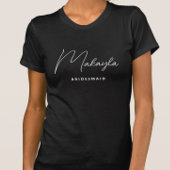 Minimalistisch Trendy Personalisiert Bridesmaid T-Shirt