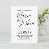 Minimalistisch Tulip Floral Botany Wedding Einladung (Stehend Vorderseite)