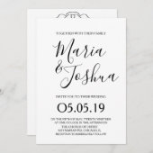 Minimalistisch Tulip Floral Botany Wedding Einladung (Vorne/Hinten)