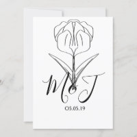 Minimalistisch Tulip Floral Botany Wedding