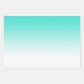 Minimalistisch türkisfarbener Glanz Geschenkpapier Set (Vorderseite)