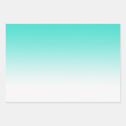 Minimalistisch türkisfarbener Glanz Geschenkpapier Set (Vorderseite)