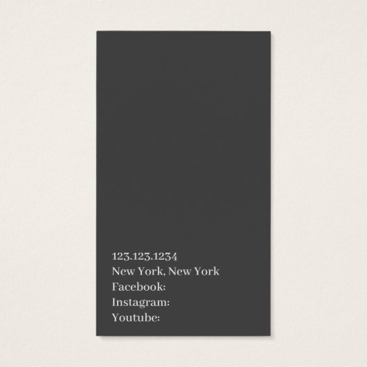 Minimalistisch Typografie DJ (Rückseite)