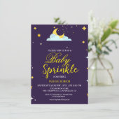 Minimalistisch über dem Mond Babybrunch-Dusche Einladung (Stehend Vorderseite)