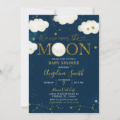 Minimalistisch über der Galaxy-Babydusche Einladung (Vorderseite)