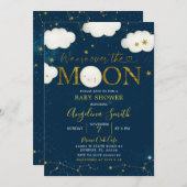 Minimalistisch über der Galaxy-Babydusche Einladung (Vorne/Hinten)