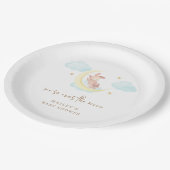 Minimalistisch über der Sonnendusche der Mondwolke Pappteller (Schrägansicht)