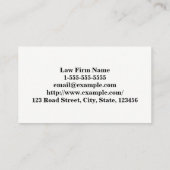 Minimalistisch und Beruflich, mit dreileiligen Gre Visitenkarte (Rückseite)