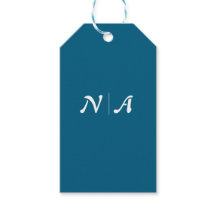 Minimalistisch und Chic | Blau-Weiß-Monogramm