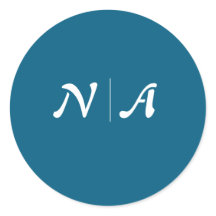 Minimalistisch und Chic | Blau-Weiß-Monogramm