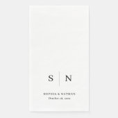 Minimalistisch und Chic | Hochzeit Serviette (Vorderseite)