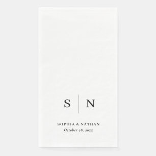 Minimalistisch und Chic Hochzeit Serviette