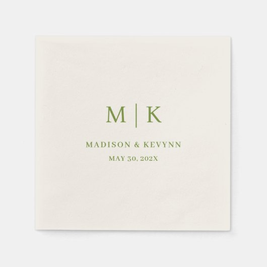 Minimalistisch und Chic | Hochzeitsservietten Serviette (Vorderseite)