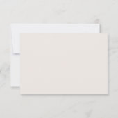 Minimalistisch und chic neutral | Traditionell und RSVP Karte (Rückseite)