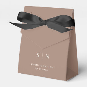 Minimalistisch und Chic Taupe und cremig weiße H Geschenkschachtel