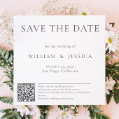 Minimalistisch und elegant mit QR-Code Save The Date